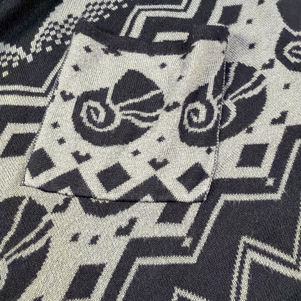 Disney Villians Open Drape Cardigan Waterfall Front‎ Knit All over pattern SZ 3X - Picture 5 of 7